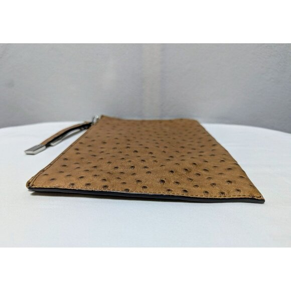 FINAL PRICE DROP Michael Kors Harlow Ostrich Emboss Leather Clutch Wristlet - Picture 6 of 12